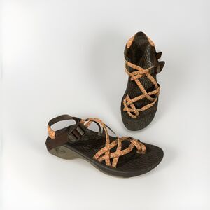 Chaco Boho Strappy Sandals Orange Brown Trail Comfort Outdoor Summer Size 9 W